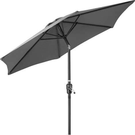 2.4m Crank and Tilt Parasol - Grey (1/5)