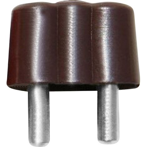 BELI-BECO 61/15br Miniatur-Bananenstecker Stecker, gerade Stift-Ø: 2.6 mm Braun 1 St.