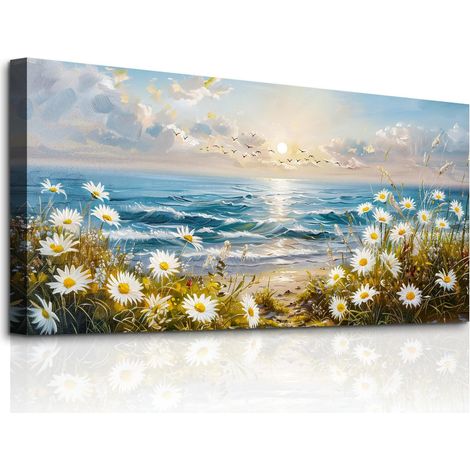 Tableau Decoration Murale Moderne Fleur Naturelle 59x119 cm (1/5)