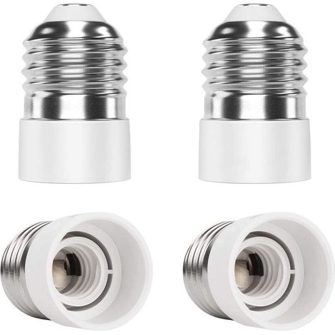 E27 vers E14 Adaptateur de douille de 4 pièces Adaptateur Convertisseur de douille de base de lampe de haute qualité pour ampoules LED et ampoules à incandescence et ampoules fluocompactes (1/5)