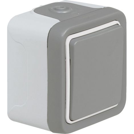 Legrand 069711 - Prog Plexo Wechselschalter komplett graue Oberfläche - 10 AX