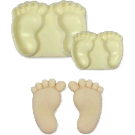 Molde de plástico para pies de niños, 2 unidades