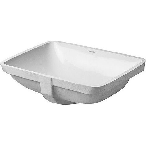 DURAVIT STARCK 3 lavabo empotrado con rebosadero sin orificio para grifería B 490x365mm sin orificio para grifería blanco