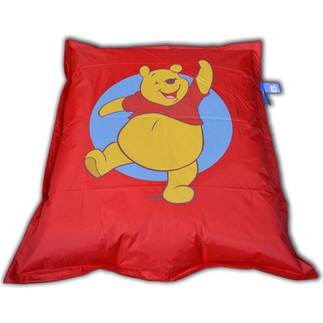 Pouf géant rouge Winnie l'Ourson 135x160 cm (1/4)