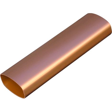 First Plast – Tube de descente gouttière oval 92x57 mm en PVC effet cuivre 4m – Raccord pour gouttière – Résistant aux intempéries (1/2)