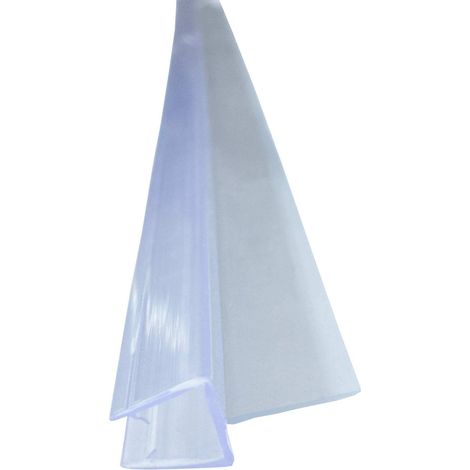 Duschdichtung Schleiflippendichtung Transparent 100cm, Wasserabweisprofil für Türdichtung unten, Duschlippe aus PVC - für 8mm Glasstärke