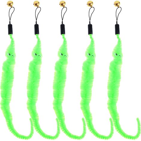 5 jouets pour chat, baguette de rechange, accessoire pour baguette chenille, pour stimulation instinctive, usage intérieur et extérieur (1/5)