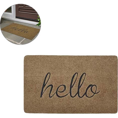 Tapis d'extérieur anti-boue et anti-poussière, paillasson brodé antidérapant (1/5)