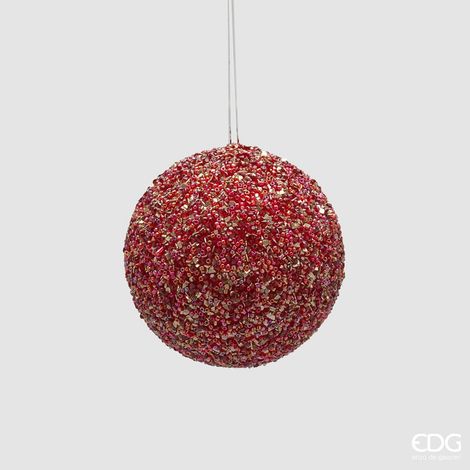 EDG Addobbo Palla Spark Rosso D 9 cm