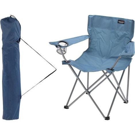 Silla de camping plegable azul 51 x 42 x 81 cm