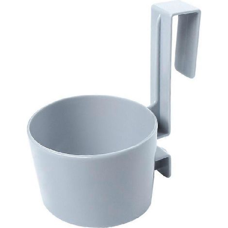 Support de sèche-cheveux auto-adhésif, résistant à l'humidité, support de sèche-cheveux sans perçage, support de rangement durable, support de rangement mural pour conduit d'aération, gris. (1/5)