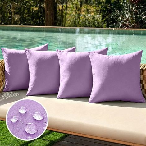 Set di 4 fodere impermeabili per cuscini da esterno,realizzate in finta poliestere e lino,federe decorative per giardino,blu royal,3050 cm (1/5)