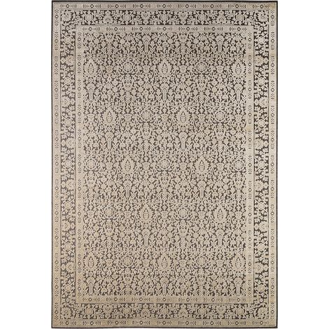Tapis beige marbré en viscose style classique élégant - Beige marbré clair élégant (1/5)