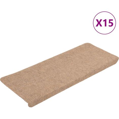 Stufenmatten Selbstklebend 15 Stk. 65x24,5x3,5 cm Beige vidaXL