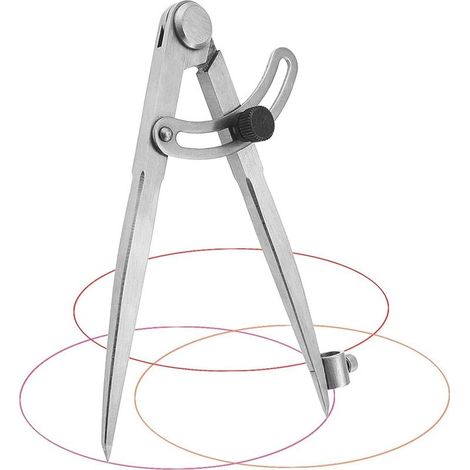 Compas Menuisier 20 cm Compas Menuisier Professionnel en Acier au carbone Compas Grand Diamètre pour Cercles de Dessin, Menuiserie, Travail Du Métal et Travail Du Cuir (1/5)
