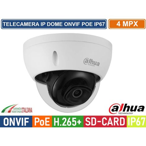 DAHUA IPC-HDBW2431E-S-S2 TELECAMERA ANTIVANDALICA DOME IP 4MPX HD+ 2.8MM SLOT SD WDR IVS STARLIGHT POE IP67 IK10 (1/2)