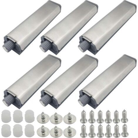 6 Pièces Push to Open Aimant Porte Placard Push Open poussoir Placard Fermeture Magnétiques pour Armoire systeme  Tampon Charnière Loquet Fermetures Métal Loquet Magnetique
