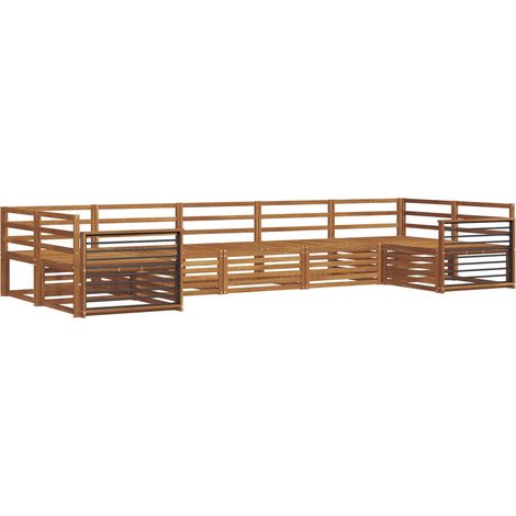 Sofa Sets 7 pcs Natural Solid Acacia Wood vidaXL (1/5)