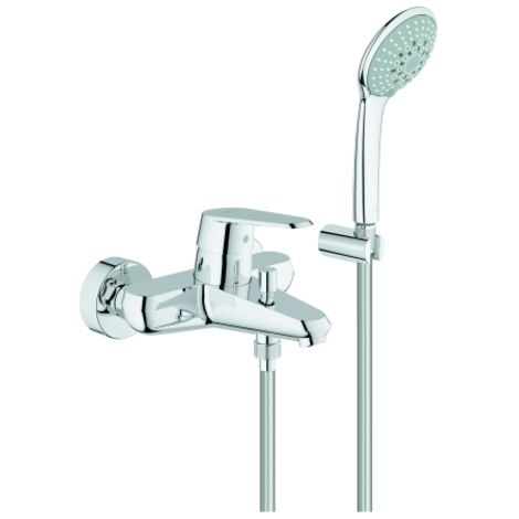 GROHE Wannenbatterie Eurodisc Cosmopolitan Wandmontage Euphoria Brausegarnitur chrom 33395002