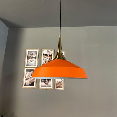 bamyum Lema Suspension Luminaire Rétro en Metal de 37,5 cm, Lustre de Salon Vintage, Éclairage de Plafond pour Chambre, Cuisine, Lampe Suspendue (1/5)