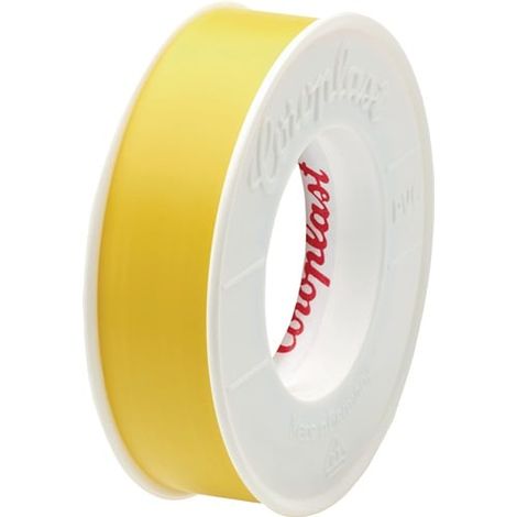Cinta  aislante  eléctrica  COROPLAST  302  amarilla  10  m  x  15  mm  rollo  -  1639 (1/4)