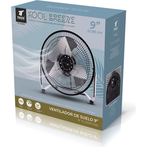 Ventilatore oscillante a piantana Thulos TH-VN5001 9 pollici 35 W testa inclinabile nero