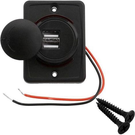 Prise USB Double - 12-24 V - Sortie 5 V 3.1 A - Pour Véhicule Bateau Camping-Car - 1 Pièce (1/5)