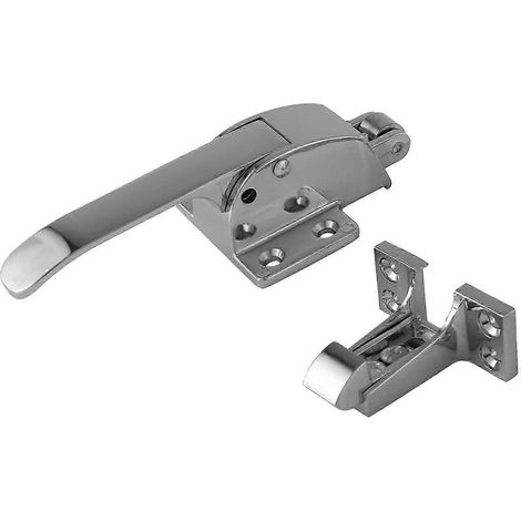 SODIAL® dispositivo di chiusura della porta freezer/frigorifero in acciaio inox molla (1/5)