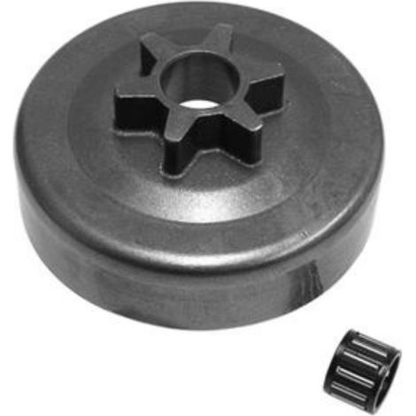 NEVADA tambour d'embrayage 3/8" avec roulement Partner 351, 371 Oleo-Mac 936, 941C (remplace 106114) (530 04 70-61/50050136)