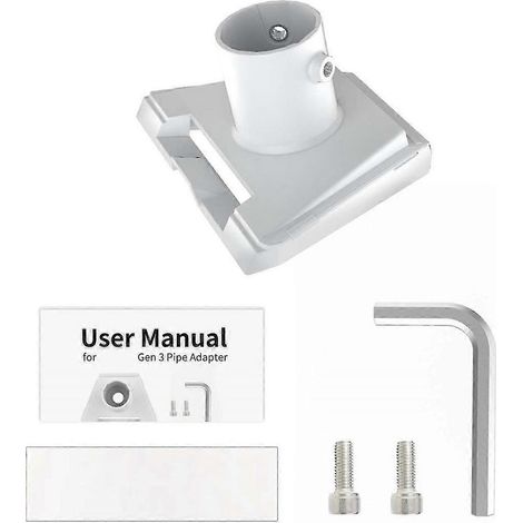 Adaptateur de tuyau pour support d'antenne tubulaire rond étanche en plastique de troisième génération, adapté au montage sur toit et mural. (1/5)