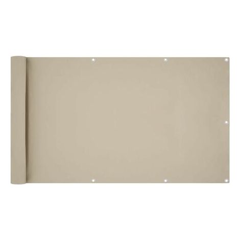 Balkonsichtschutz Balkonbespannung Sichtschutz Balkonverkleidung blickdicht 6 m Creme / 90x600cm