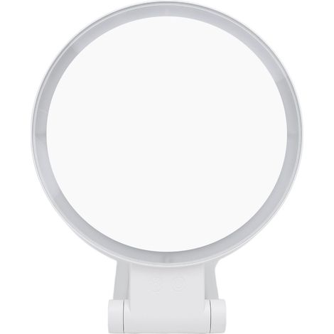 Miroir de maquillage grossissant et lumineux double face, grossissement 1X/10X, rechargeable par USB, 3 températures de couleur, luminosité réglable, pliable, forme ronde, LED blanche (1/5)