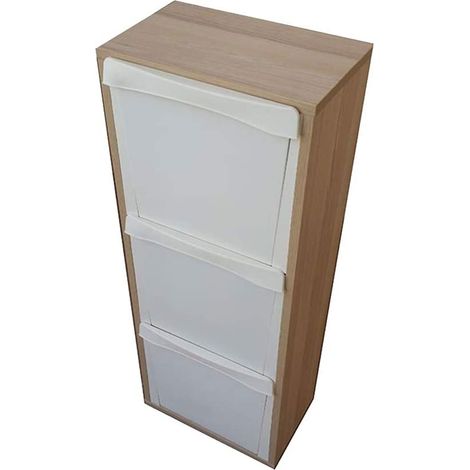 MOBILE IN LEGNO RACCOLTA DIFFERENZIATA 3 VANI COLORE ROVERE (1/2)