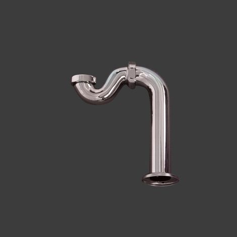 Rogier&Mothes – Siphon vertical en laiton massif chromé pour baignoires anciennes – Évacuation au sol Ø38 mm – Complément au vidage à chaînette CRAWLEY