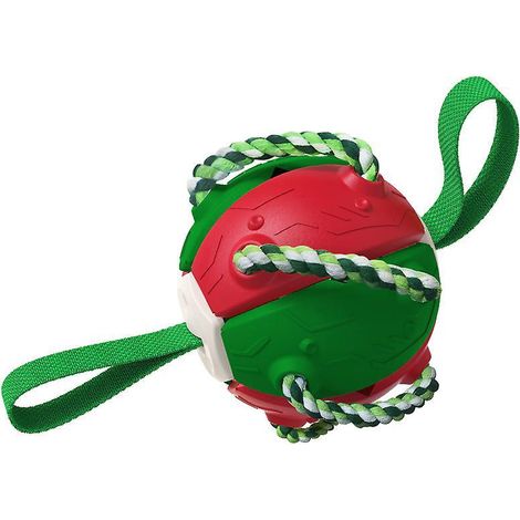 rouge Jouet Interactif Pour Chien Avec Disque Volant Avec Languettes De Prehension Boule De Soucoupe Volante Pour Chiens Jouet D'exterieur Pour Ch