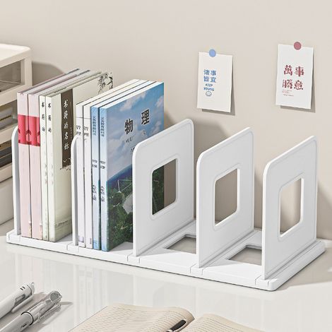 Minimalistischer vertikaler PP-Buchorganizer mit 4 Fächern für den Schülerschreibtisch, mit hoher Tragfähigkeit, elegantes modernes Design, das sich leicht in jede Einrichtung einfügt. (1/5)