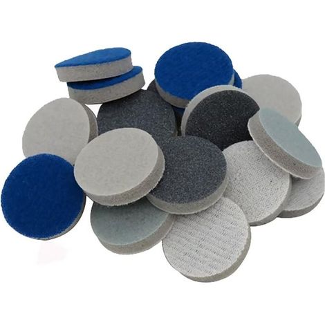 10pcs 1" 25mm Mini éponge Papier Sable Flocking Grit 1200-1500 Sec/Eau Crochet et Boucle Polissage Outils Meulage pour le Travail du Bois Écosse Téléphone Polissage Surface Utilisation l'industrie (1/4)