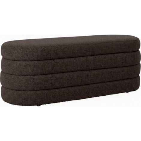 Pouf repose pieds texturé marron - marron texturé (1/2)
