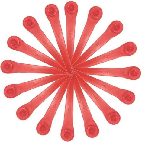 Lot de 100 Lames en Plastique compatibles avec Coupe-Bordure Gardena, Lames de Rechange pour Coupe-Bordures Gardena et Coupe-Bordures sans Fil.