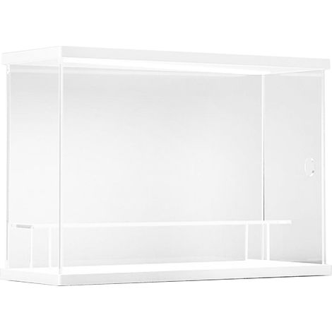 Présentoir de rangement,boîte anti-poussière pour poupée faite main,boîte en acrylique blanc mat avec,Grand escalier à deux volées (1/5)