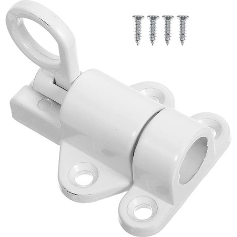 Loquet de Porte à Ressort Alliage Aluminium pour Grenier Plafond et Fenêtres Serrure Auto-fermante avec Fixation pour Portes et Portails (1/5)