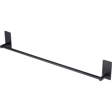 Porte-serviette Auto-adhésif - Acier Inoxydable 304 Brossé - 55 cm - Salle De Bain Cuisine Hotel - Sans Perçage (1/5)