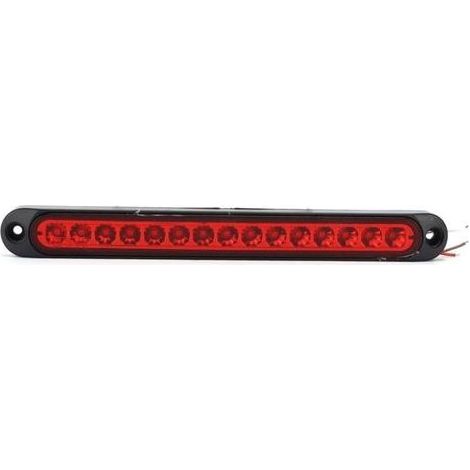 Feu stop LED 15 LED, 10V-30V, étanche IP67, pour camion, semi-remorque, bateau, remorque, rouge (1/4)