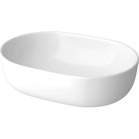 Cersanit Moduo - Lavabo da appoggio, 50x36 cm, senza troppopieno, bianco K116-049