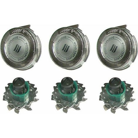 VURAHOME - Remplacement des tetes de lame de rechange pour rasoir 3Pcs pour Philips RQ11 Dual Precision 3Pcs, modele: 3Pcs (1/5)