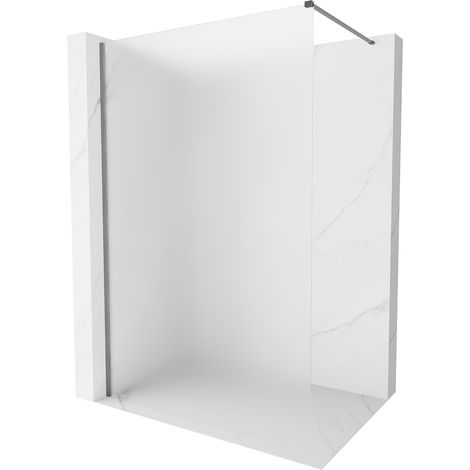 Mexen Kioto-X Duschwand Walk-in 50 x 200 cm, matt 10 mm, Gun Metal - 800-050-101-95-30-X (1/5)