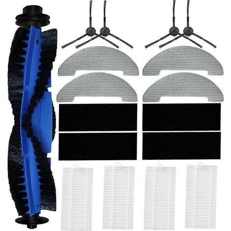 Filtre pour aspirateur brosse pour aspirateur Filtre de brosse pour aspirateur filtre de Accessoires Kit pour XIEBro Robot Aspirateur: pour HR101/T8S – 1 Roller Brosse – 4 Side Brosses – 4 HEPA Filtre (1/5)
