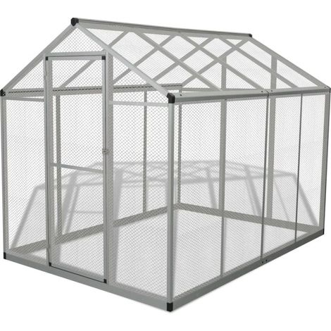 vidaXL Voliera da Giardino in Alluminio 178x242x192 cm (1/5)