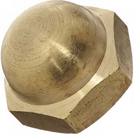 25 Ecrous borgnes DIN1587 Laiton mm - Diamètre 10 mm mm