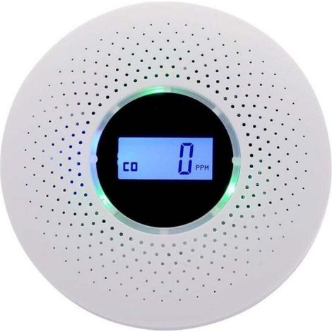 Détecteur Fumée Et Monoxyde De Carbone - Capteur Électrochimique CO - Capteur Photoélectrique Fumée - Alimentation Piles AA - Pour Intérieur (1/5)